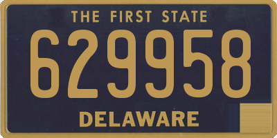 DE license plate 629958