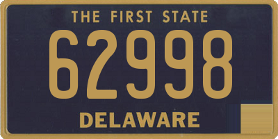 DE license plate 62998