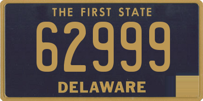 DE license plate 62999