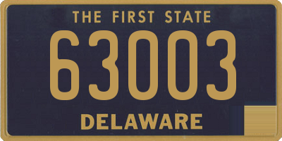 DE license plate 63003