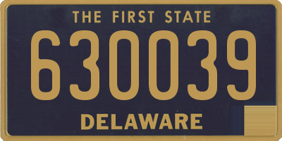 DE license plate 630039