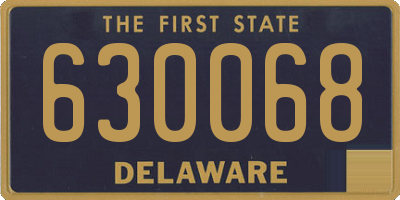 DE license plate 630068