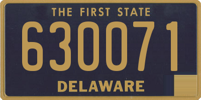 DE license plate 630071