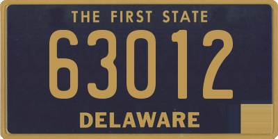 DE license plate 63012