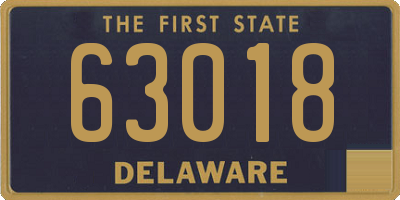 DE license plate 63018