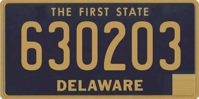 DE license plate 630203