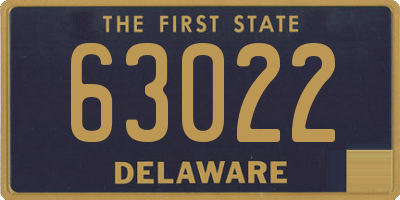 DE license plate 63022