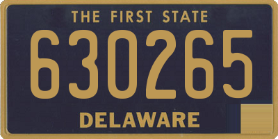DE license plate 630265