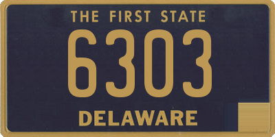 DE license plate 6303
