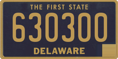DE license plate 630300