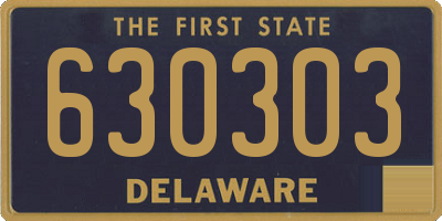 DE license plate 630303