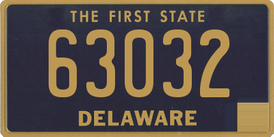DE license plate 63032