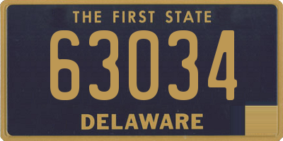 DE license plate 63034