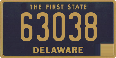 DE license plate 63038