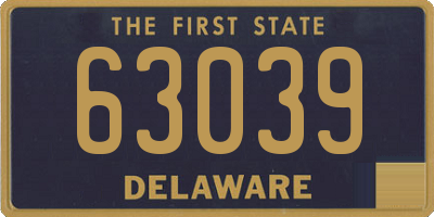 DE license plate 63039