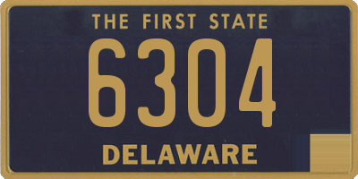 DE license plate 6304