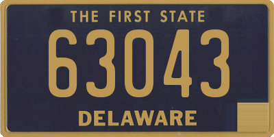 DE license plate 63043