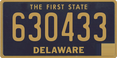 DE license plate 630433