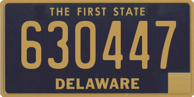 DE license plate 630447
