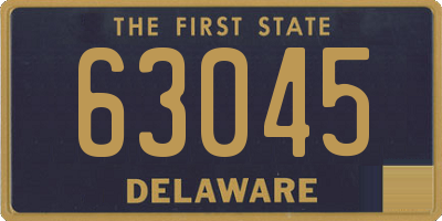 DE license plate 63045