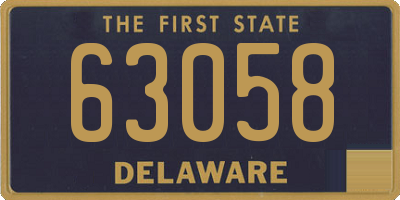 DE license plate 63058