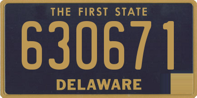 DE license plate 630671