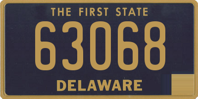 DE license plate 63068