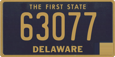 DE license plate 63077