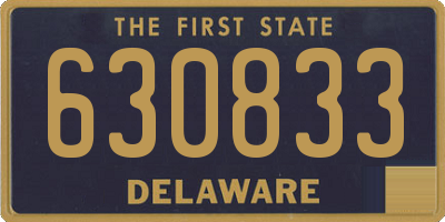DE license plate 630833