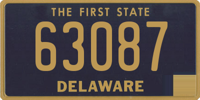 DE license plate 63087