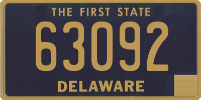 DE license plate 63092