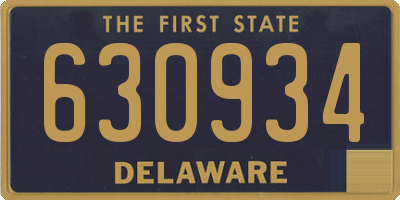 DE license plate 630934
