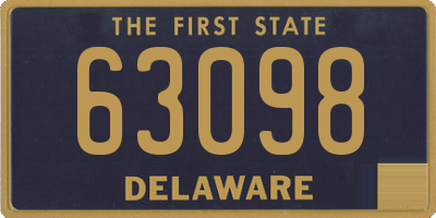 DE license plate 63098