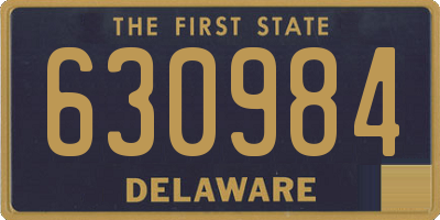 DE license plate 630984