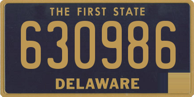 DE license plate 630986