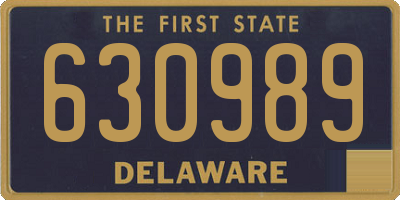 DE license plate 630989
