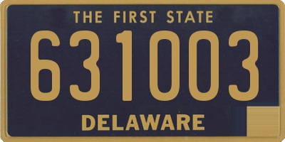 DE license plate 631003