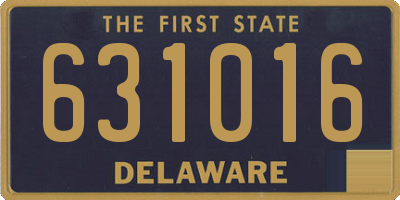 DE license plate 631016
