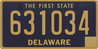 DE license plate 631034