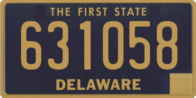 DE license plate 631058