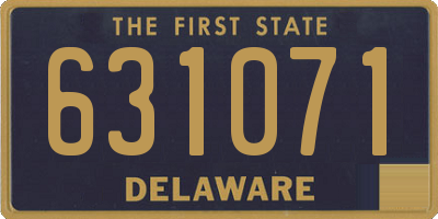 DE license plate 631071