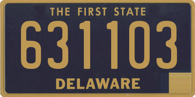 DE license plate 631103