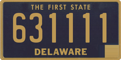 DE license plate 631111