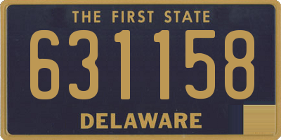 DE license plate 631158