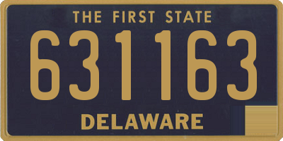 DE license plate 631163