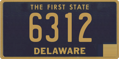 DE license plate 6312