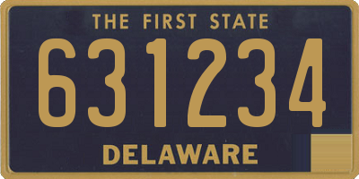 DE license plate 631234