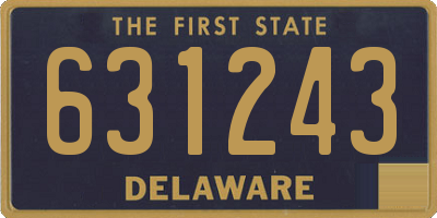 DE license plate 631243