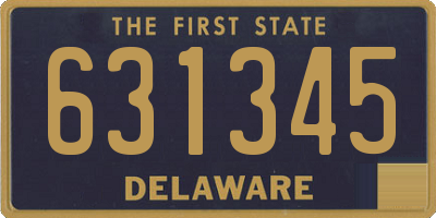 DE license plate 631345