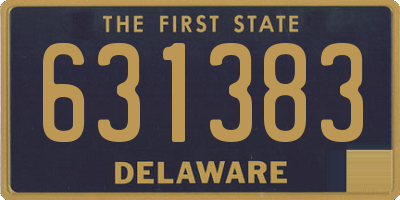 DE license plate 631383